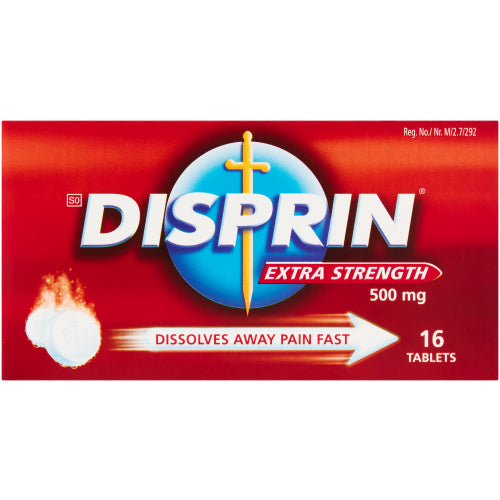DISPRIN EXTRA 16 500MG DISPERSABLE TABS