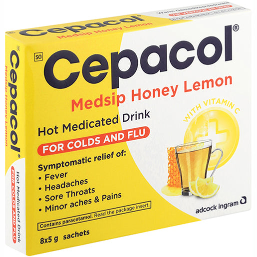 CEPACOL MEDSIP COLD & FLU HONEY&LEM  8