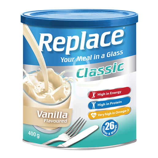 REPLACE CLASSIC VANILLA 400G POWDER