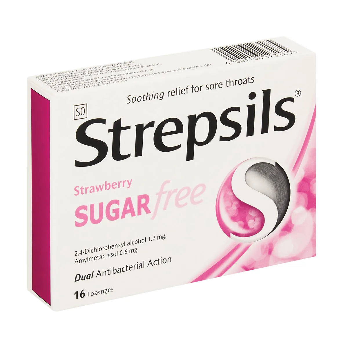 STREPSILS STRAWBERRY 16 LOZ SUGAR FREE