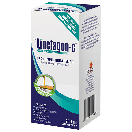 LINCTAGON C ADULT COLD & FLU SYRUP 200ML